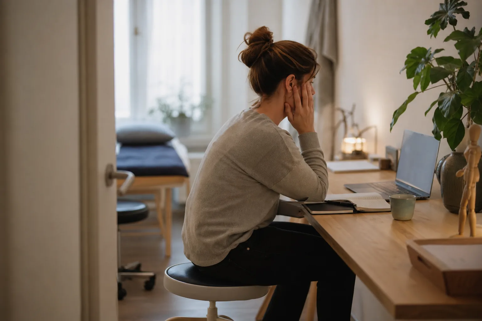 Een Nederlandse zorgpraktijk in alledaags werk. Beeld bij het artikel: Hoeveel tijd en geld kost het wachtlijstbeheer van een vrijgevestigde praktijk eigenlijk per maand?