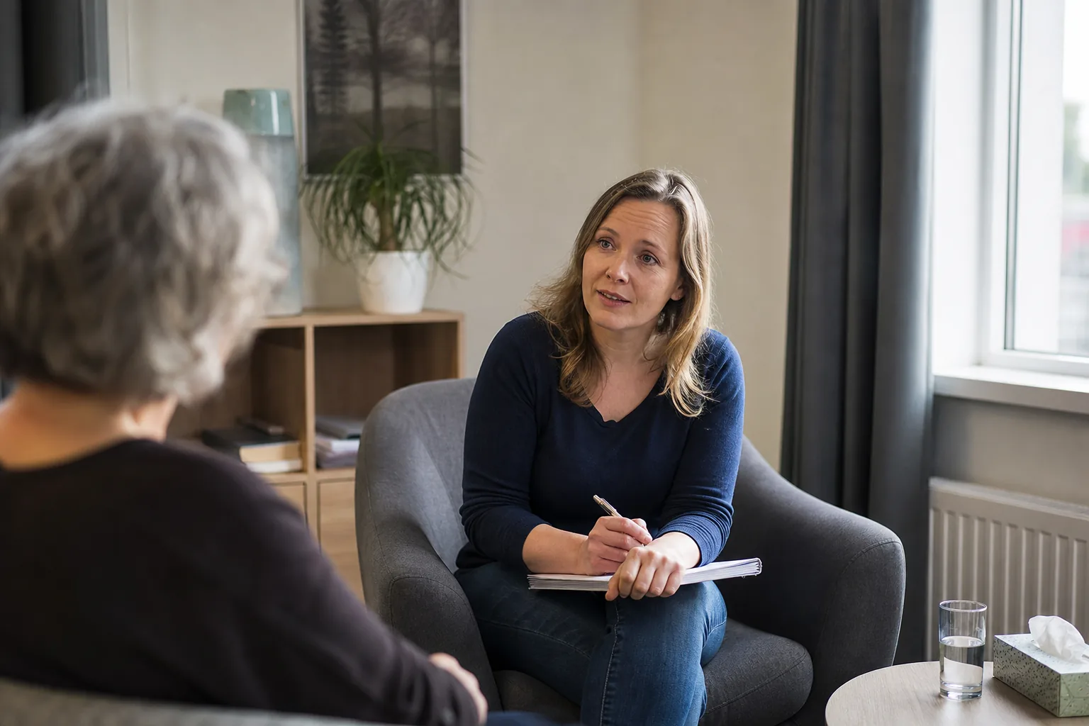 Een Nederlandse zorgpraktijk in alledaags werk. Beeld bij het artikel: Wat verwachten de Wkkgz, de Wtza en de AVG van je als je een wachtlijst hebt?